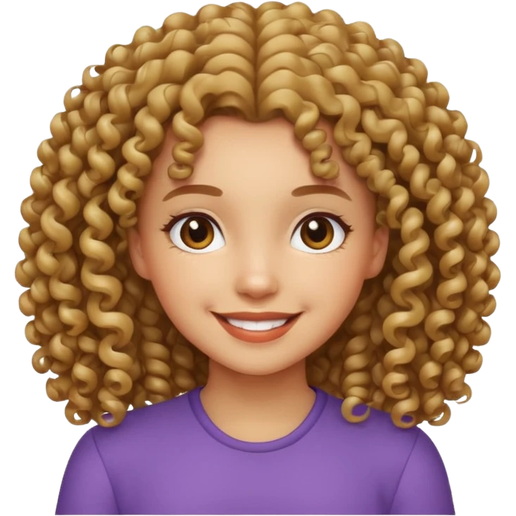 Menina cacheada  emoji