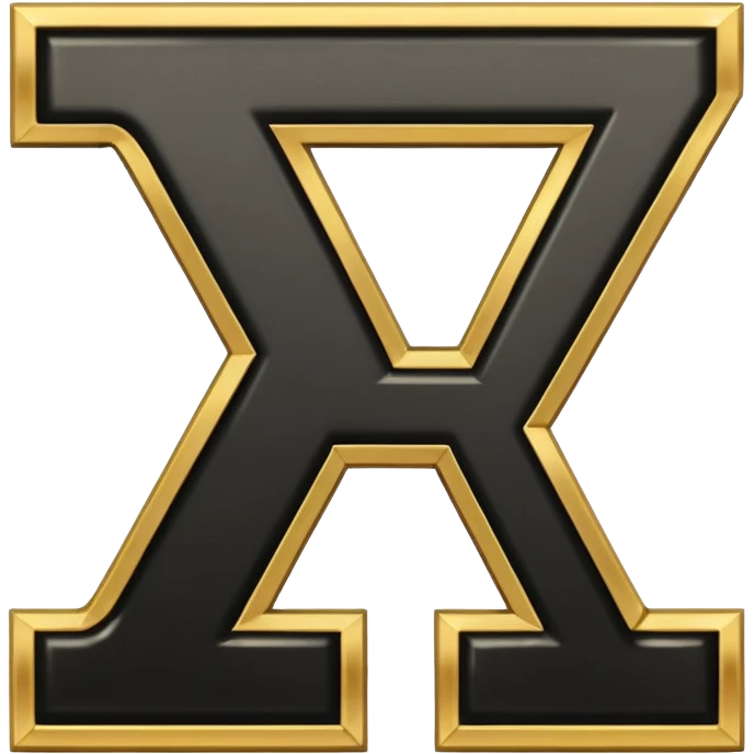 letter Z in black and gold emoji