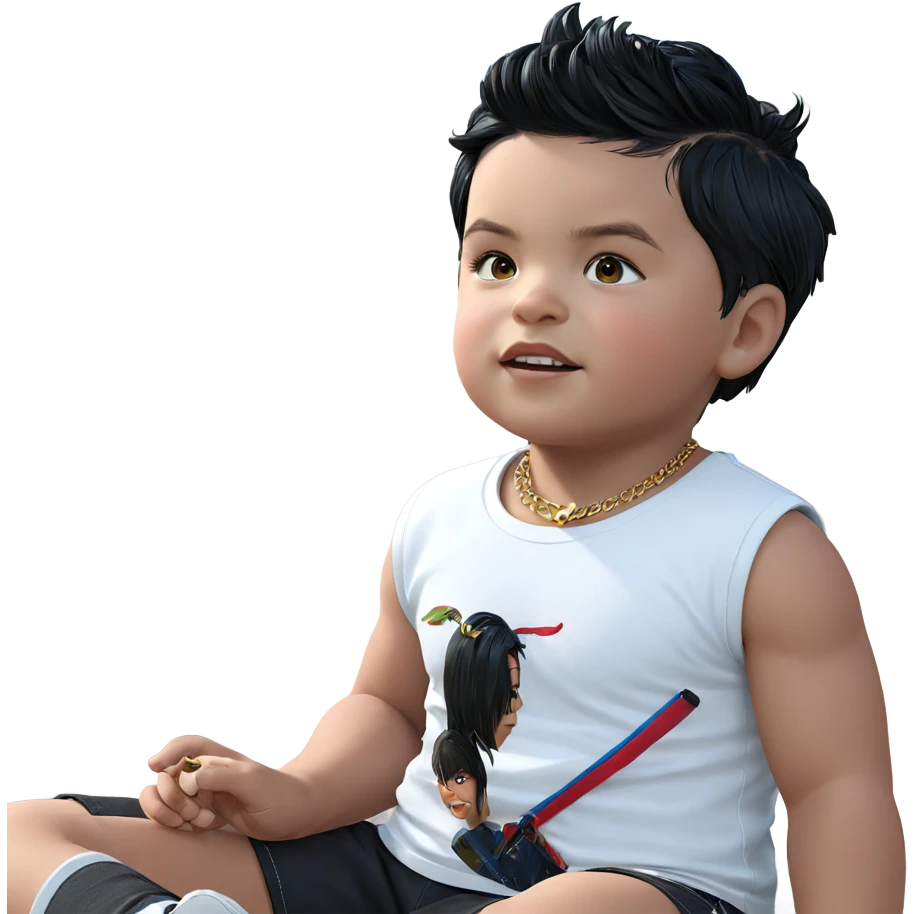 boy with black hair jewelry emoji