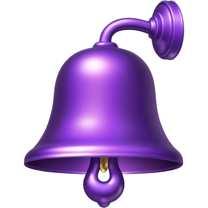 glitter purple bell emoji