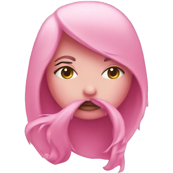 Pink kissing emoji emoji