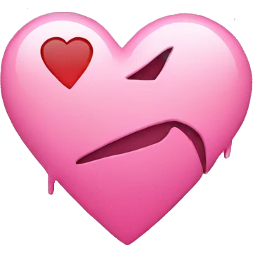 Pink broken heart emoji