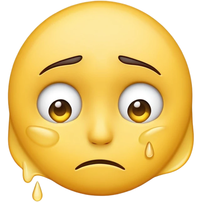 sad emoji shedding a tear emoji