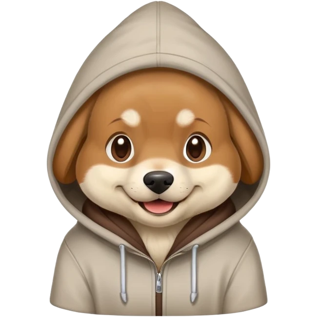 dog wearing a hoodie emoji