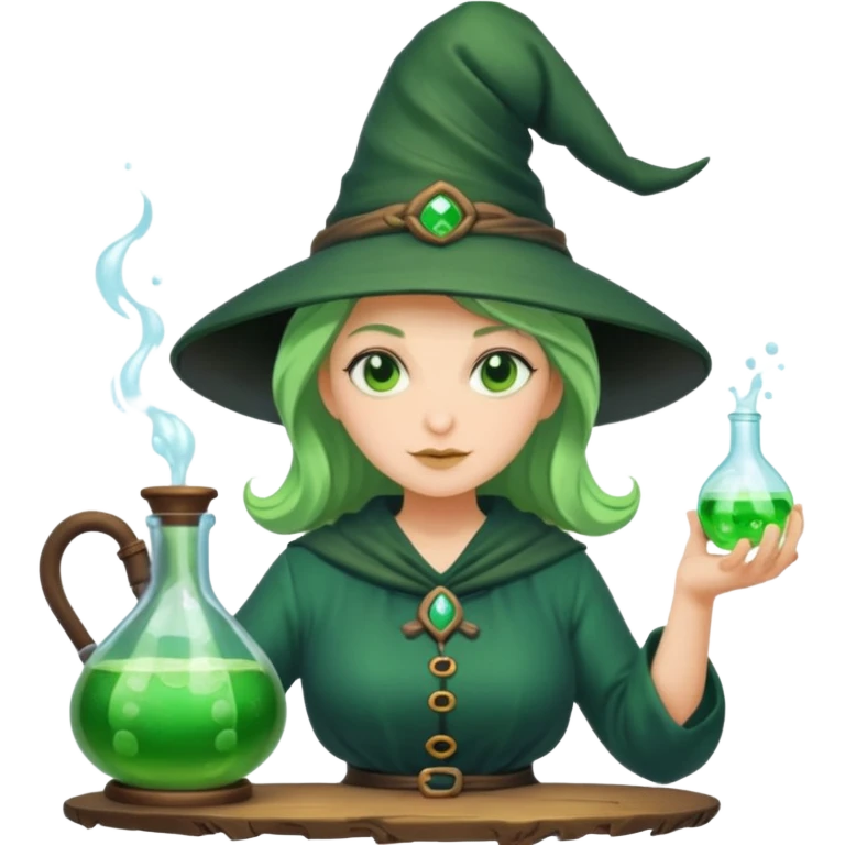 green witch cooking potion emoji