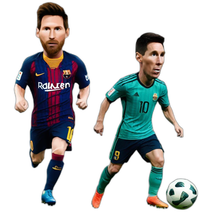 Lionel messi qui chasse cristiano ronaldo emoji