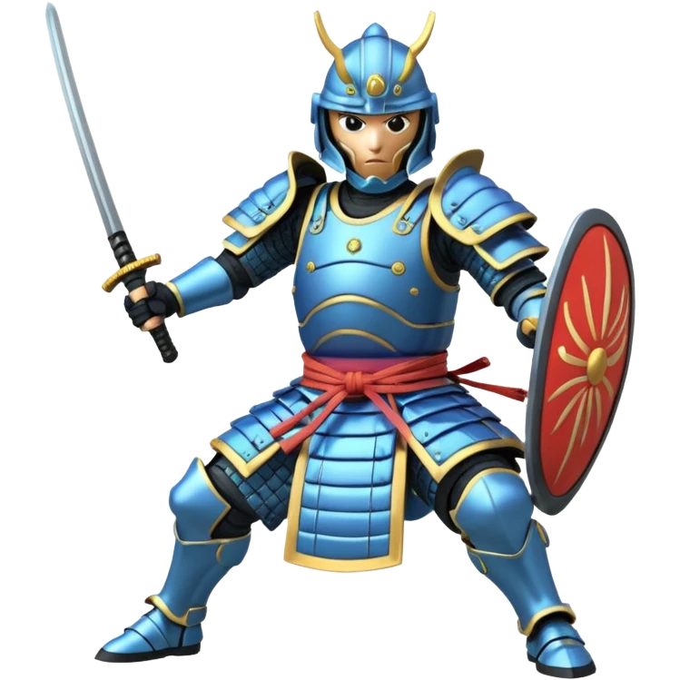 Android fighting with a samurai  emoji