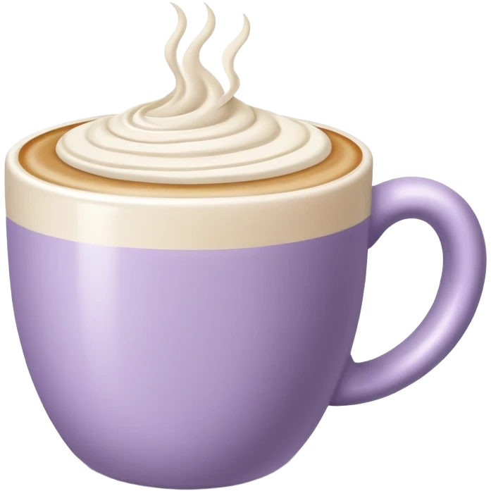 Pale purple coffe Latte  emoji