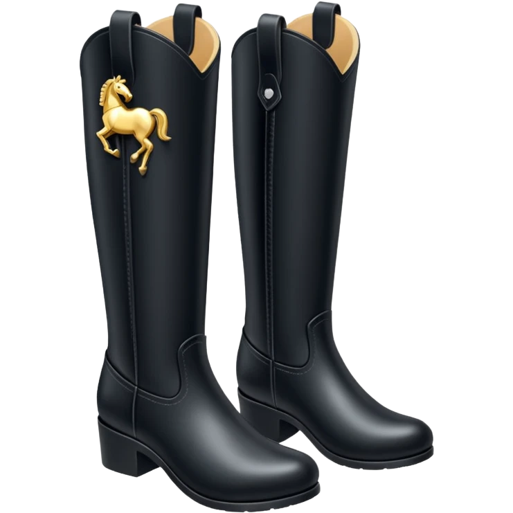 botas negras  hipica emoji