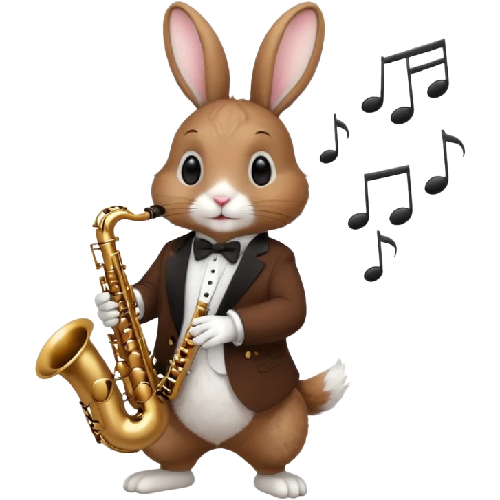 rabit playing saxophone jazz emoji