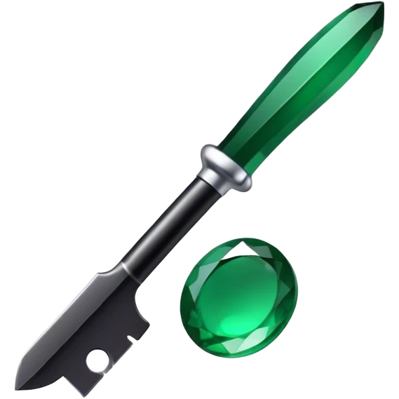 dark emerald color key emoji