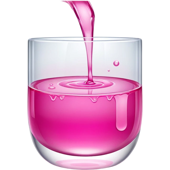Detailed glass punch pool with pink liquid emoji