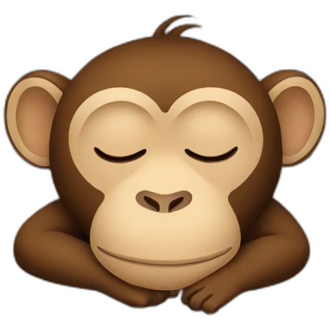 Sleeping monkey emoji