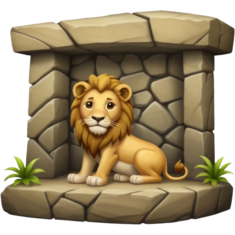 Lion den WITHOUT LION emoji