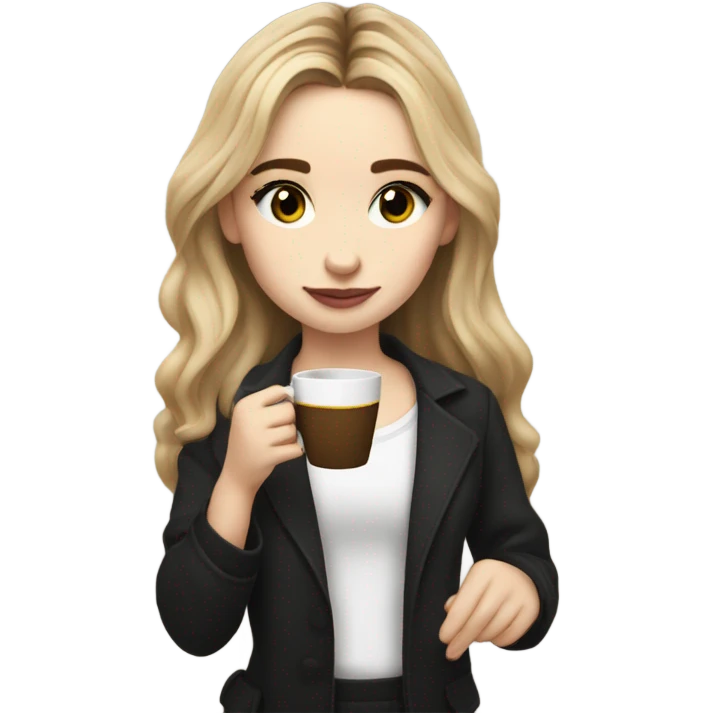 sabrina carpenter holding an espresso cup emoji