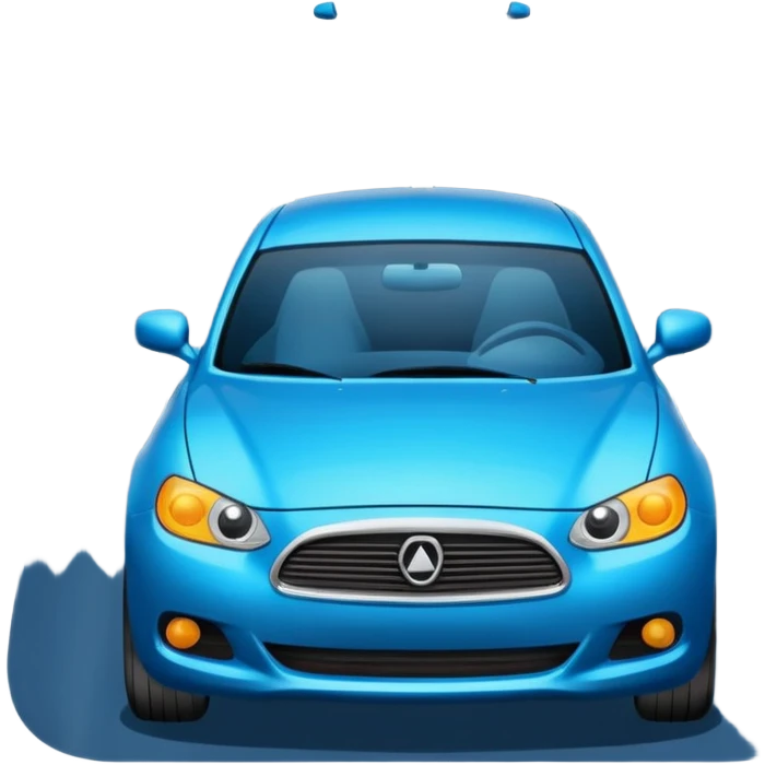 car in middle traffic lane add lanes emoji