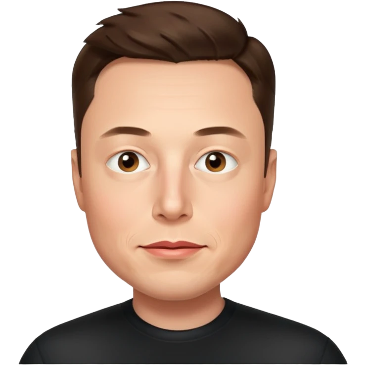 Generate face in realistic style Elon Musk emoji