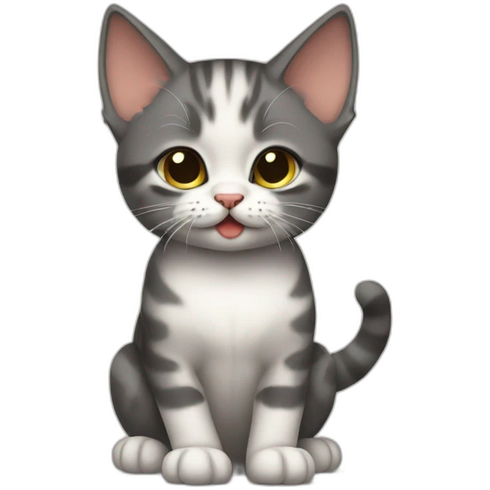 bad-mannered kitten emoji
