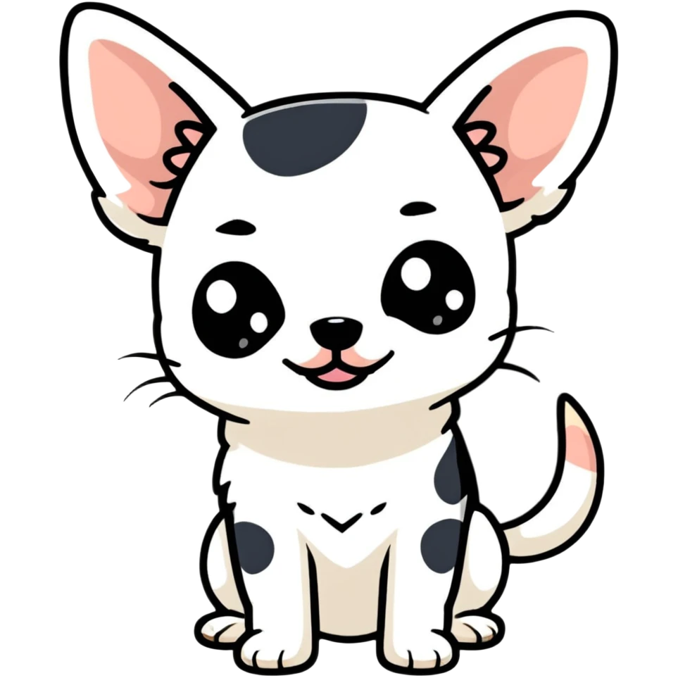 wite with black dots chiuahua emoji