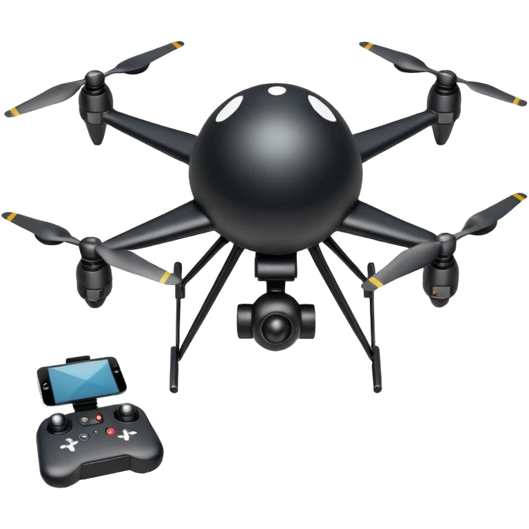 Drone kamikaze avec une bombe emoji
