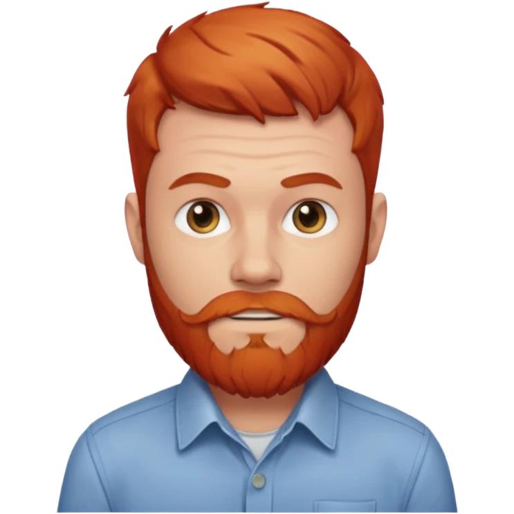 red bearded man with shirt emoji