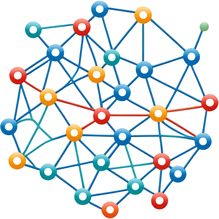 structured transportation network map with clean, organized straight colored lines connecting evenly spaced nodes, representing a well-structured transit or traffic network diagram emoji