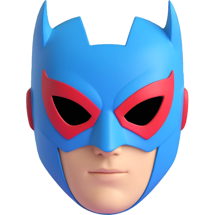 simple Super hero mask emoji