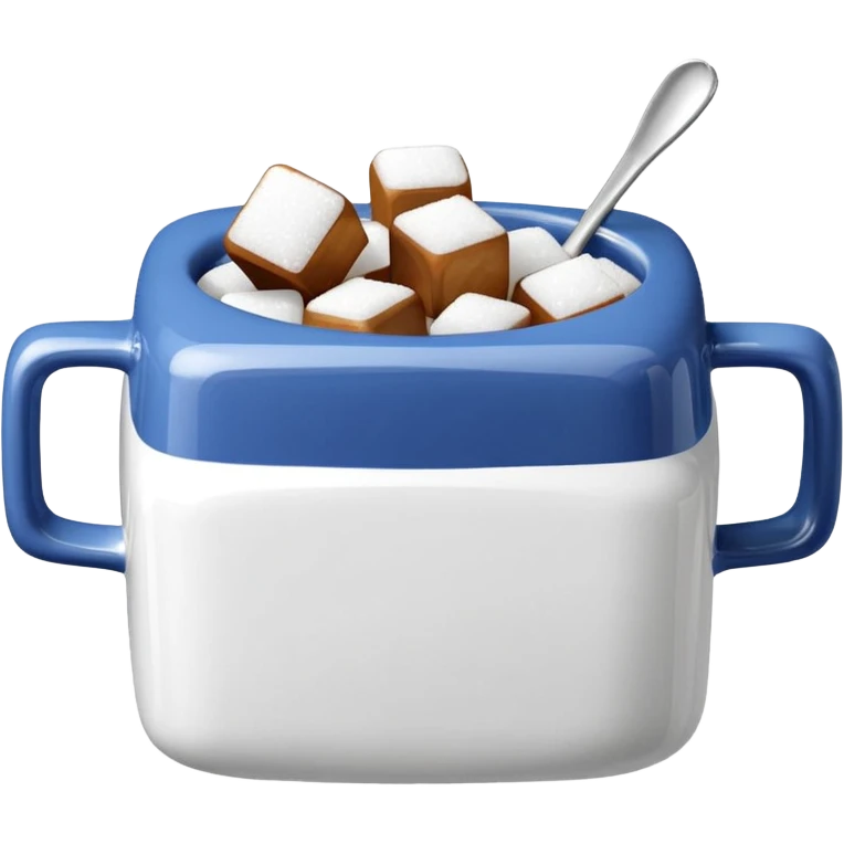 sugar bowl with sugar cubes emoji
