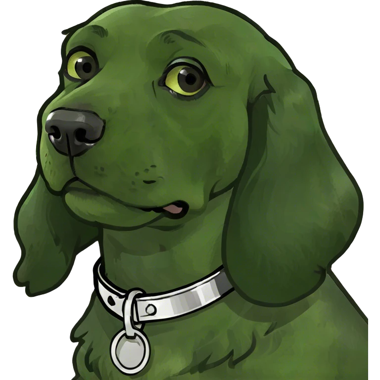 Male english cocker spaniel black and dark silver emoji