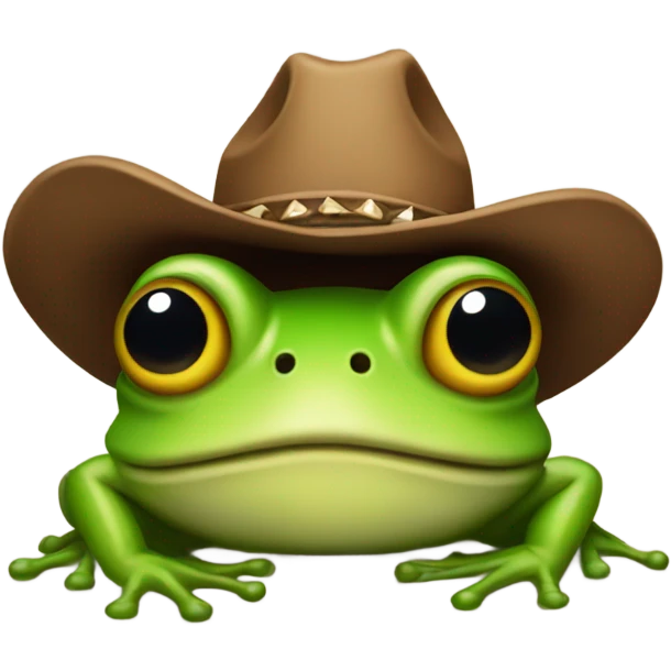 Frog with a cowboy hat  emoji