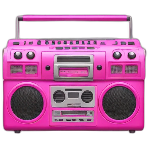 Pink boombox emoji