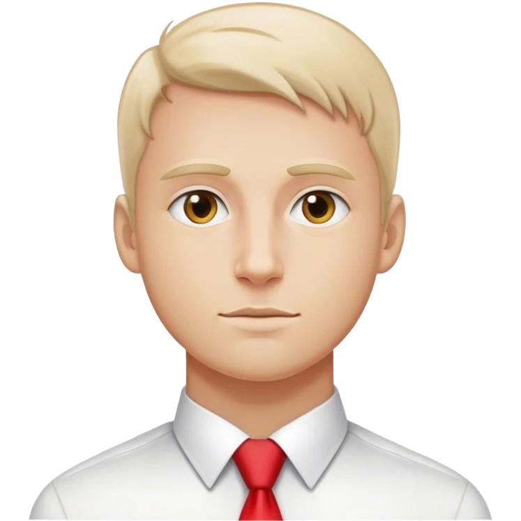 man in tie with polish flag emoji