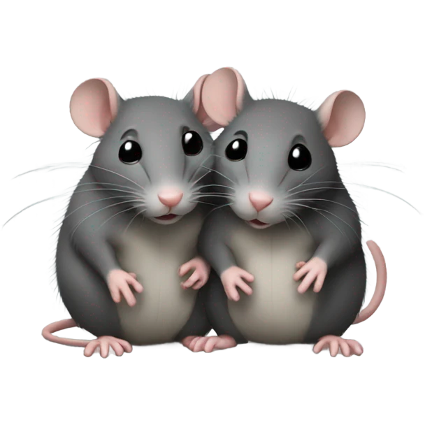 Two rats snuggling together  emoji