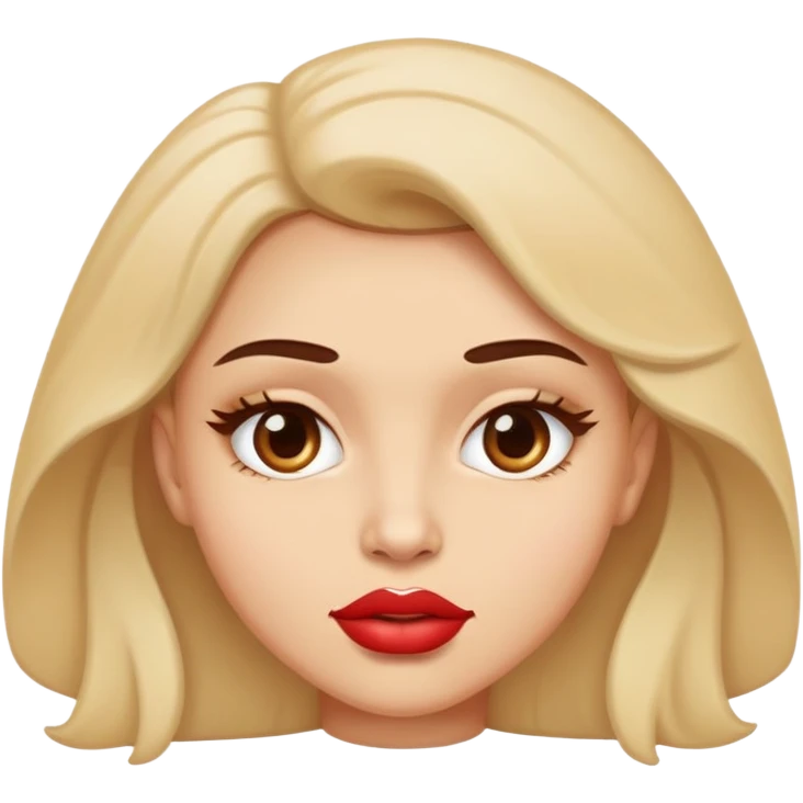 lusty face expression with suggestive eyes and lips emoji