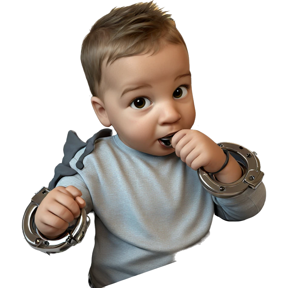 boy with handcuffs realism emoji