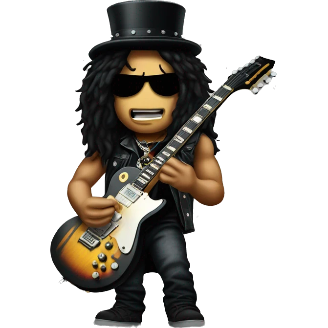 Slash from Guns'N'Roses face emoji