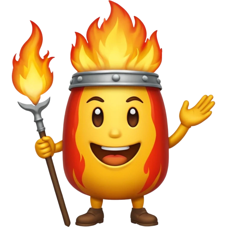 Coroa pegando fogo emoji