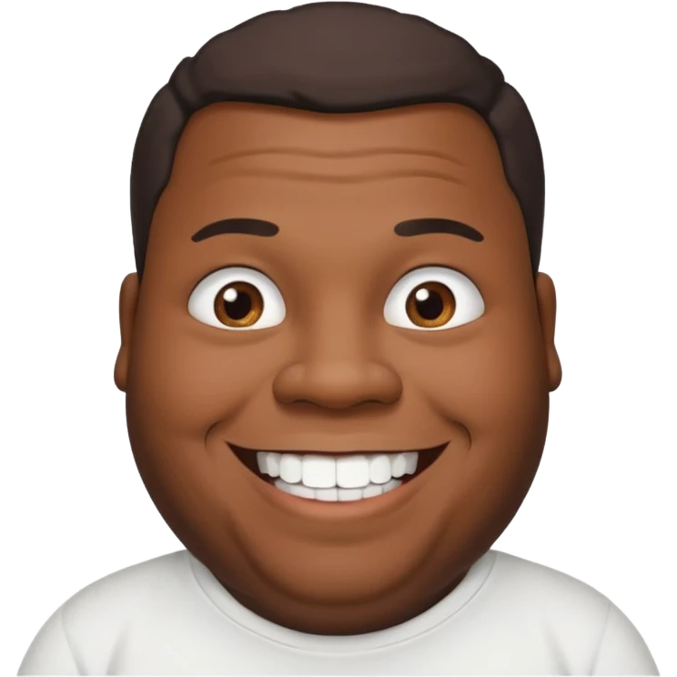 Fat black man with half of missing front tooth emoji