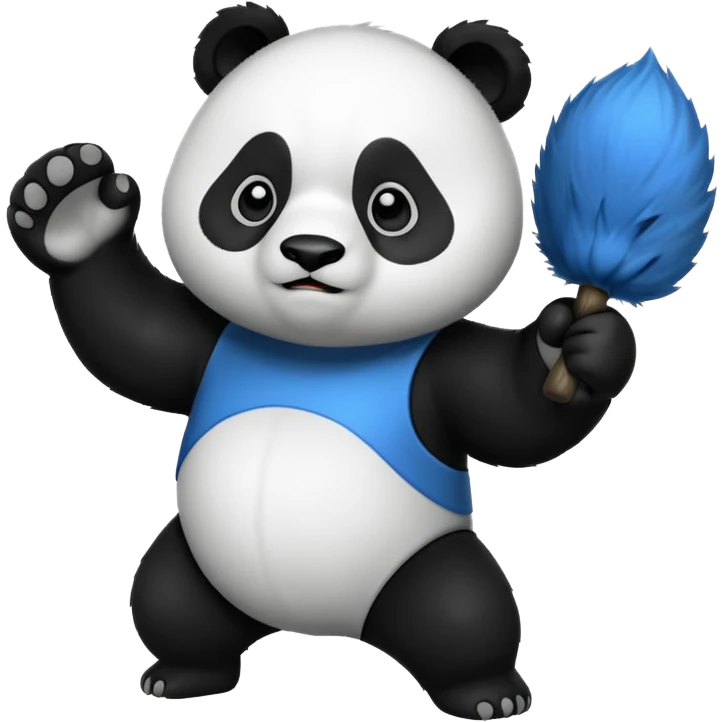 kufu panda fight blue emoji