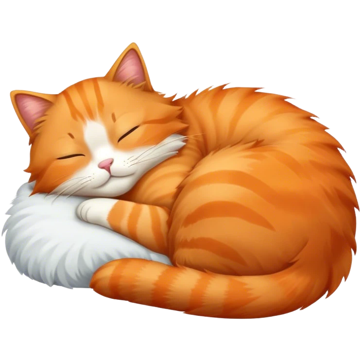 orange cat sleeping emoji