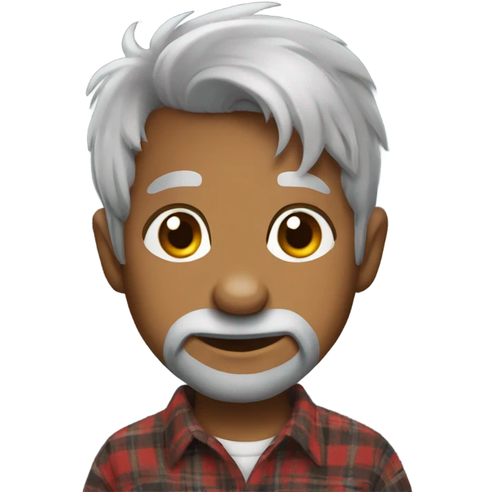 Squirrel and flannel shirt grey hair  emoji