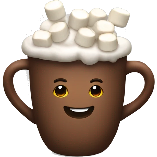 Hot cocoa with marshmallows  emoji