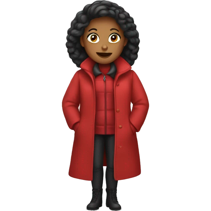 The woman in the red coat emoji