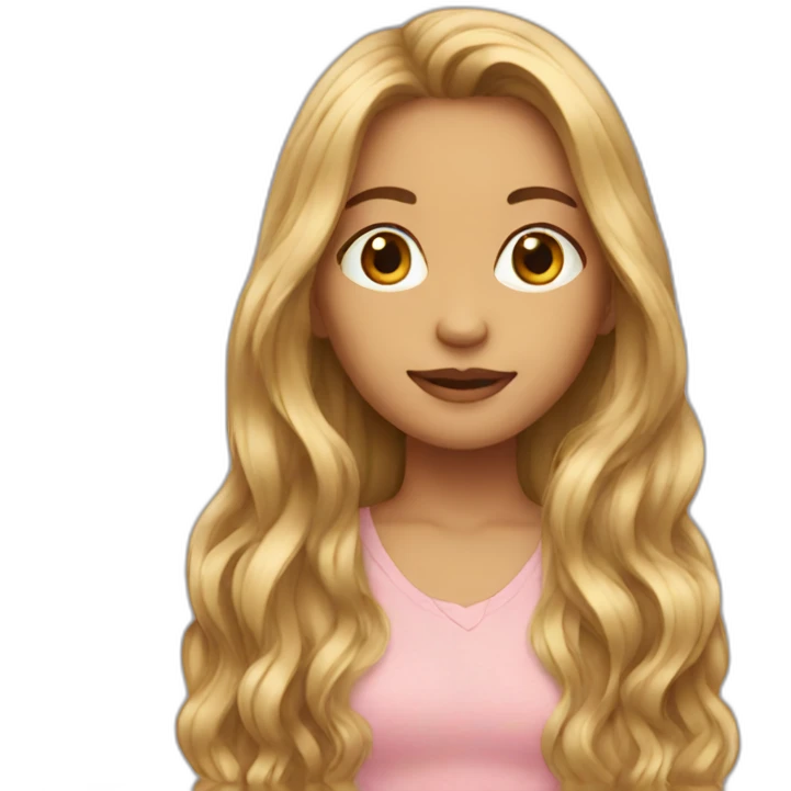Girl long hair emoji