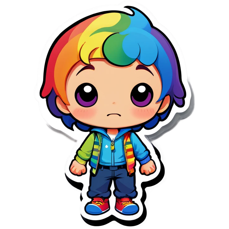 Rainbow boy emoji