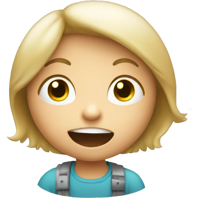talking child with speech bubble  emoji