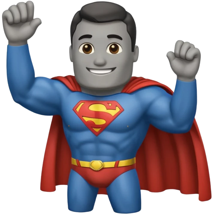 a moai emoji with a superman cape with the original face or the moat emoji emoji