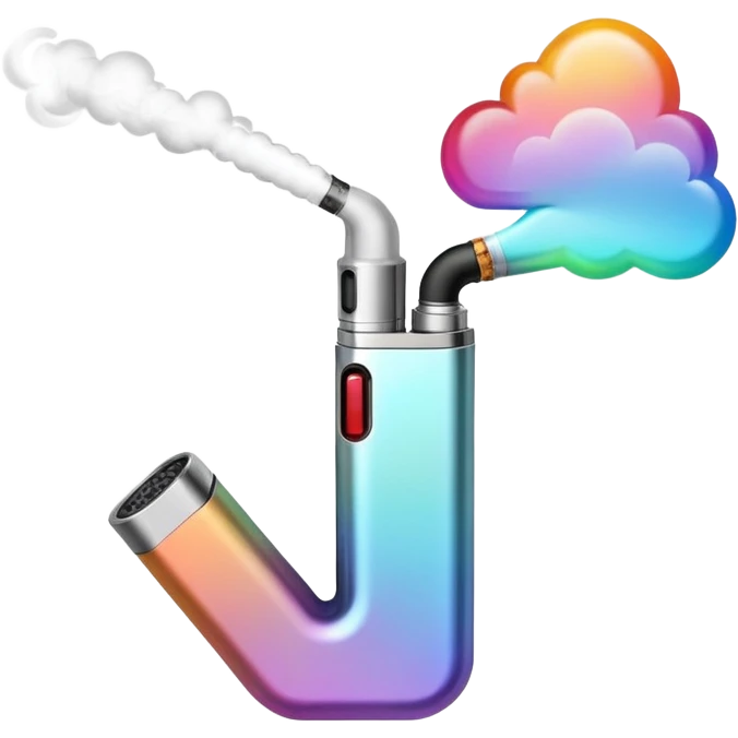 Letter A is designed in the style of an electronic cigarette (Vape theme) with dimensions of 512 by 512 emoji