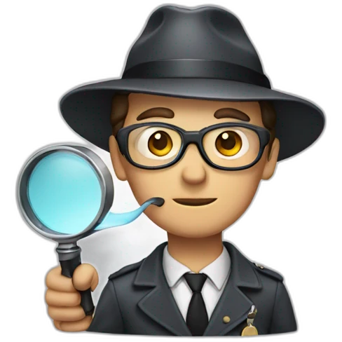 Detective with search glass emoji