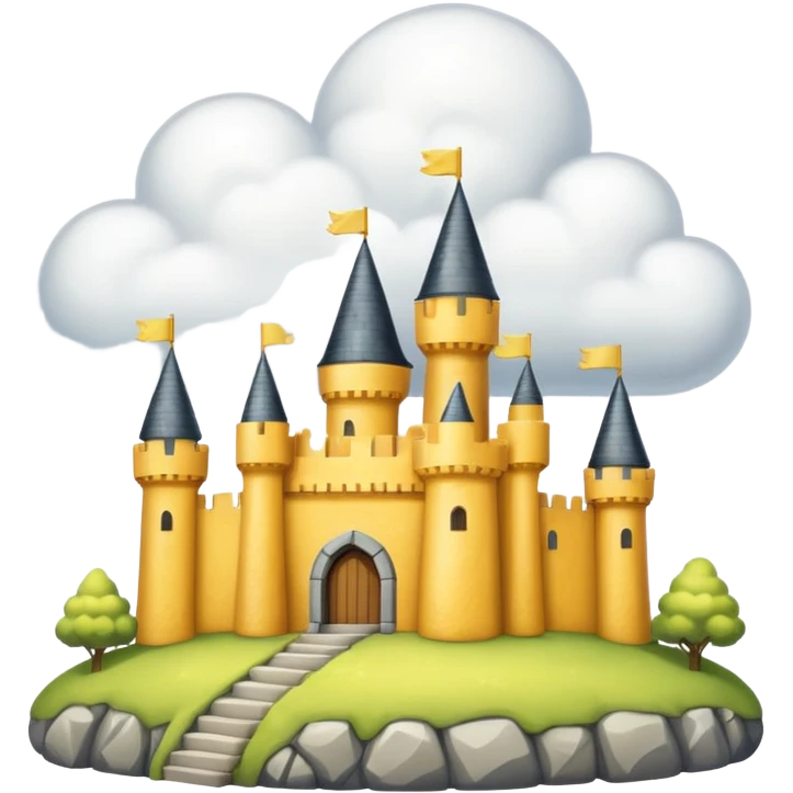 cloud yellow castle emoji